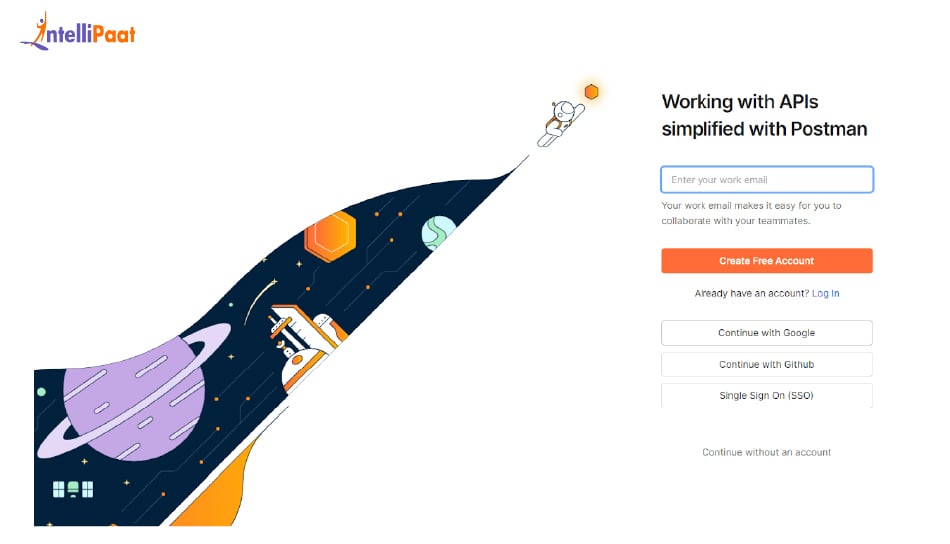 Postman login page
