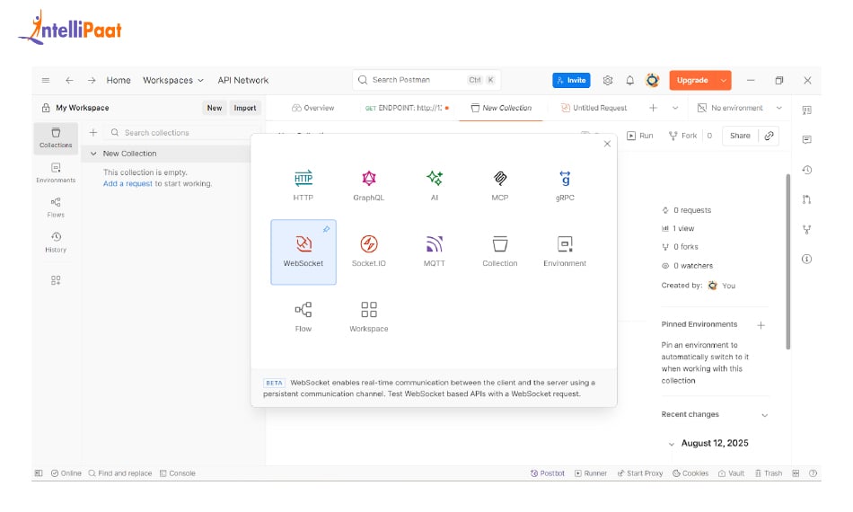 Testing WebSocket Request with Postman