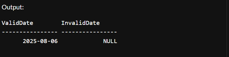 Using TRY_PARSE()
