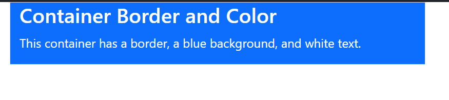 Container Border and Color