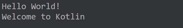 Escaped string example in Kotlin