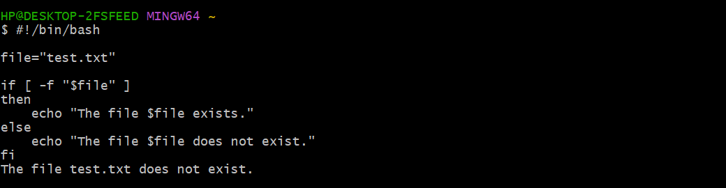 File operations operator output