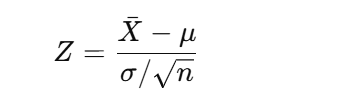 Formula for Hypothesis testing