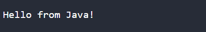 Java Syntax