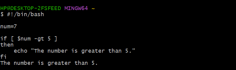 Numeric Comparison Operator