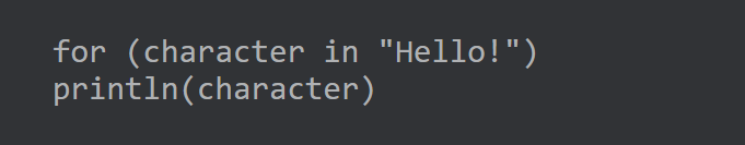 Raw string example in Kotlin
