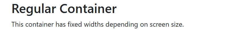 Regular Bootstrap Container