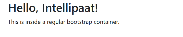 Bootstrap Container