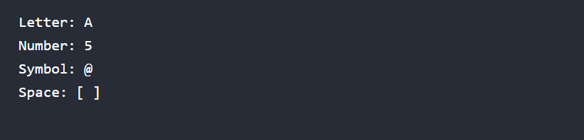 Components of the C Character Set