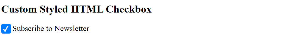 Creating a custom checkbox