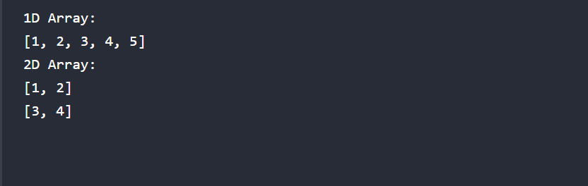 Custom Function to print array