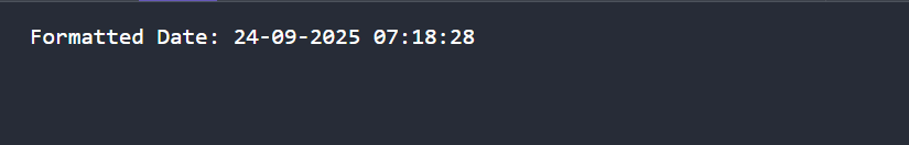 Date Formatting Using SimpleDateFormat