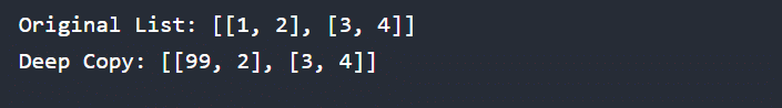 Deep Copying a List