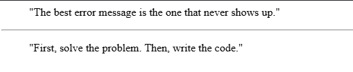  Dividing Quotes or Thematic Blocks