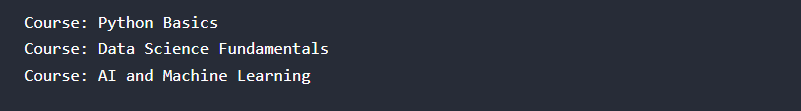 For Loop in Python