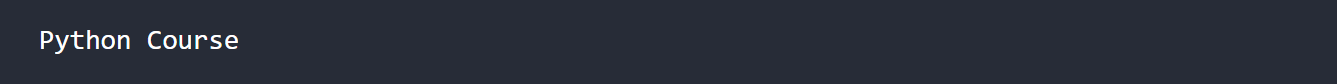 Keyword Usage in Python