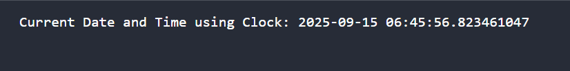 Method 7: Using java.time.Clock