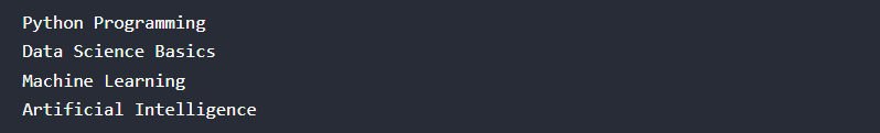 Python Identifiers