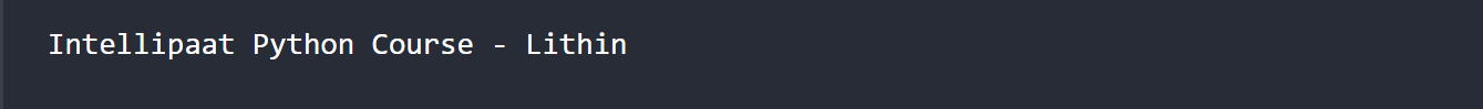 Python Single-Line Comment