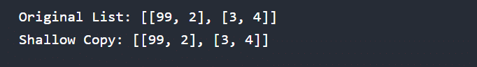 Shallow copying a List