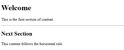 hr Tag in HTML Example