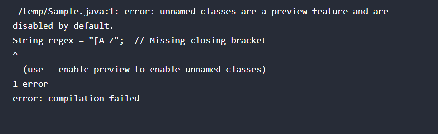 PatternSyntaxException