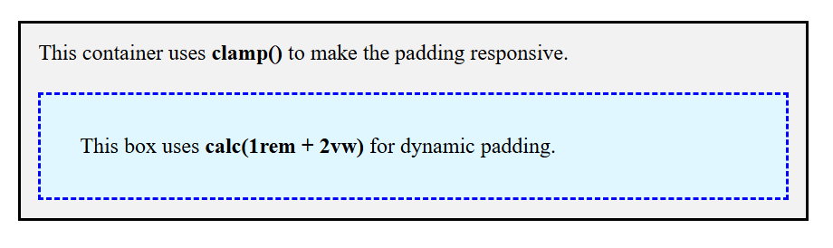 Responsive Padding using clamp(), calc(), vw, and rem