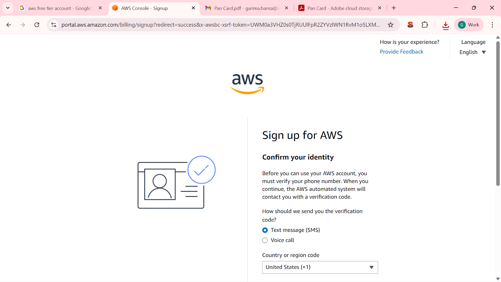 Confirm your identity step